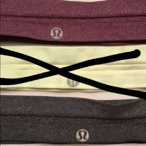 Maroon and gray lululemon headbands!